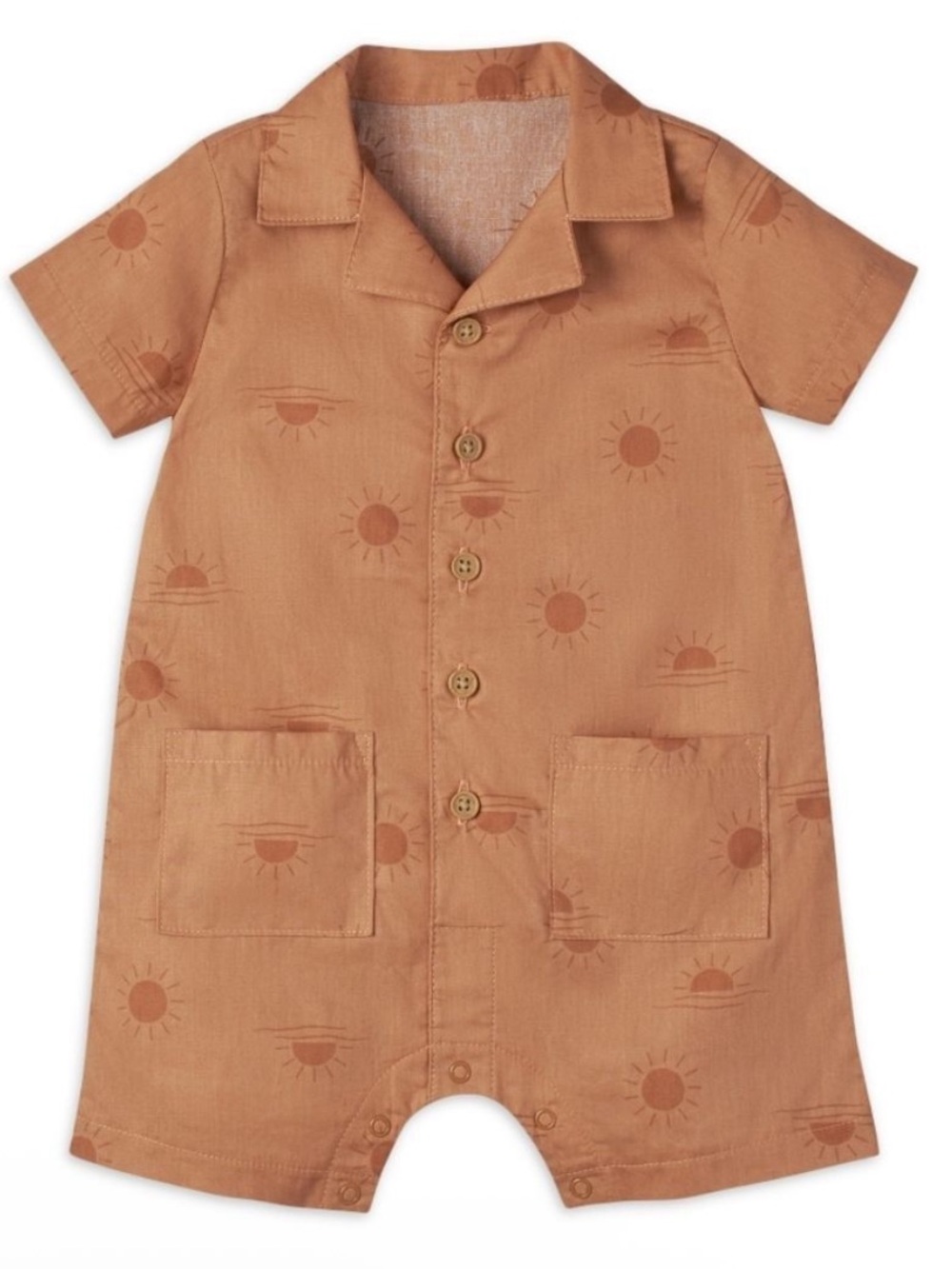 Gerber Rust Sun Print Short-Sleeve One-Piece